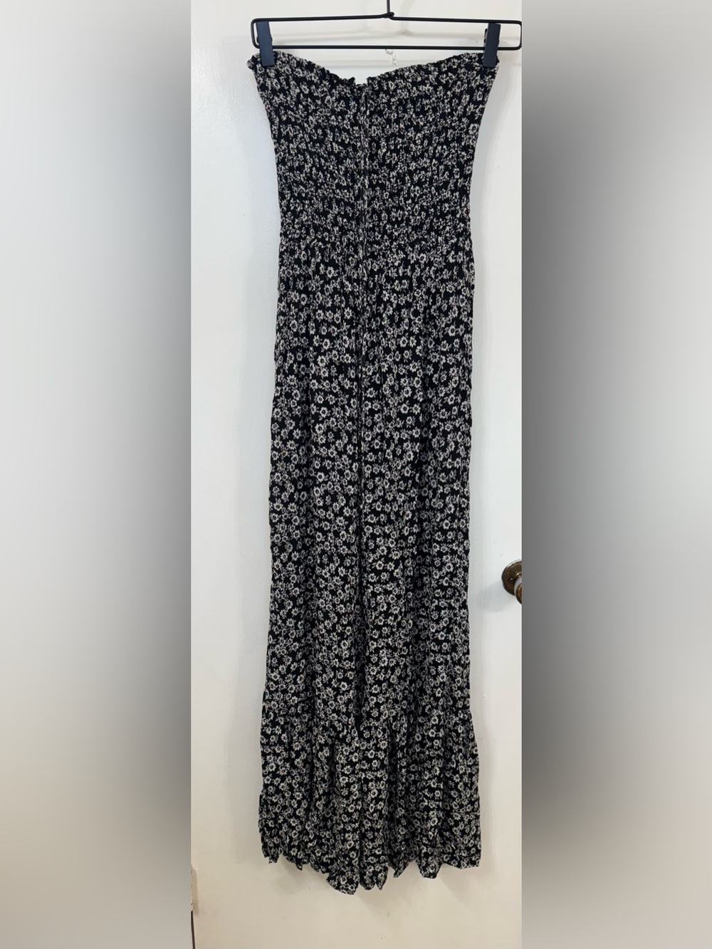 Lucy Love Black and White Floral Tub top Romper